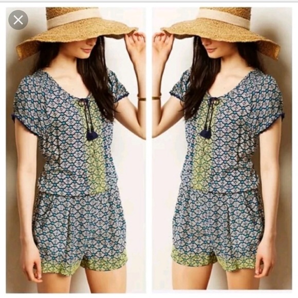 Anthropologie Pants - Lilka Anthropologie Long Weekend Boho Romper Sz XS